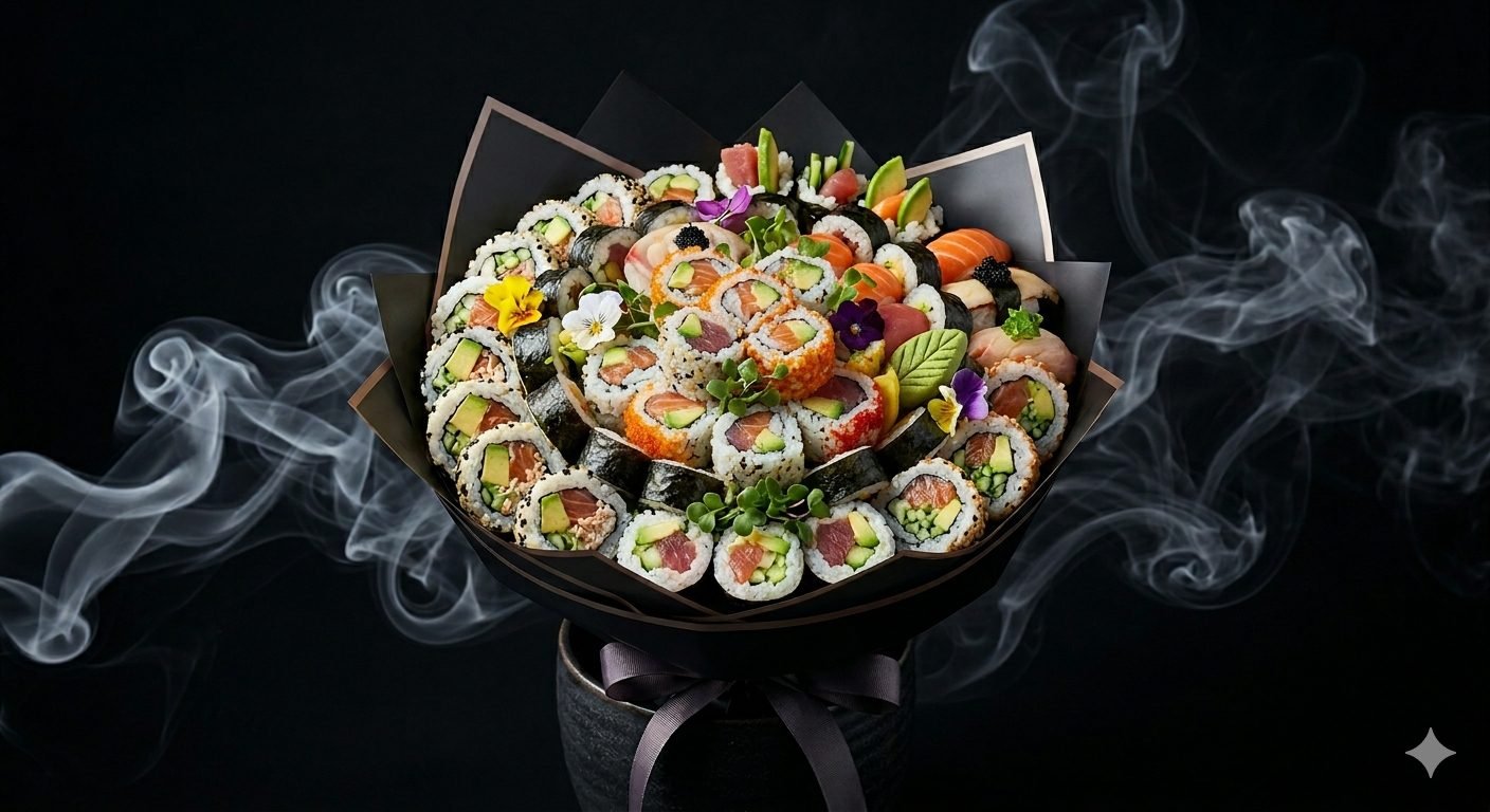 Sushi Boeket van 30 cm met 88 stuks sushi